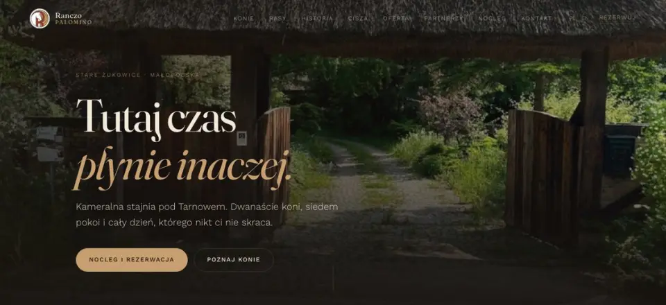 Ranczo Palomino: Referenz, Webdesign · Reitstall, Polen