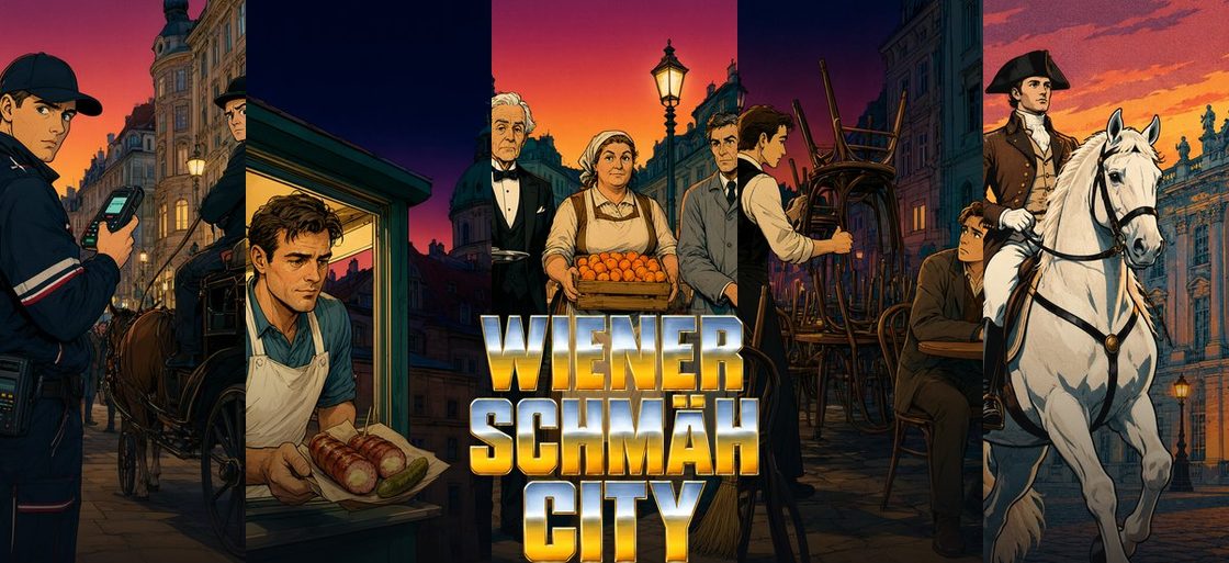 Wiener Schmäh City &ndash; Wien als Ladebildschirm, Serie von Dreamland AI