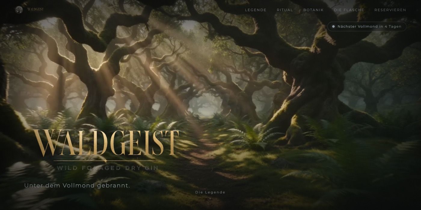 WALDGEIST — Craft-Spirits Scrollytelling Template