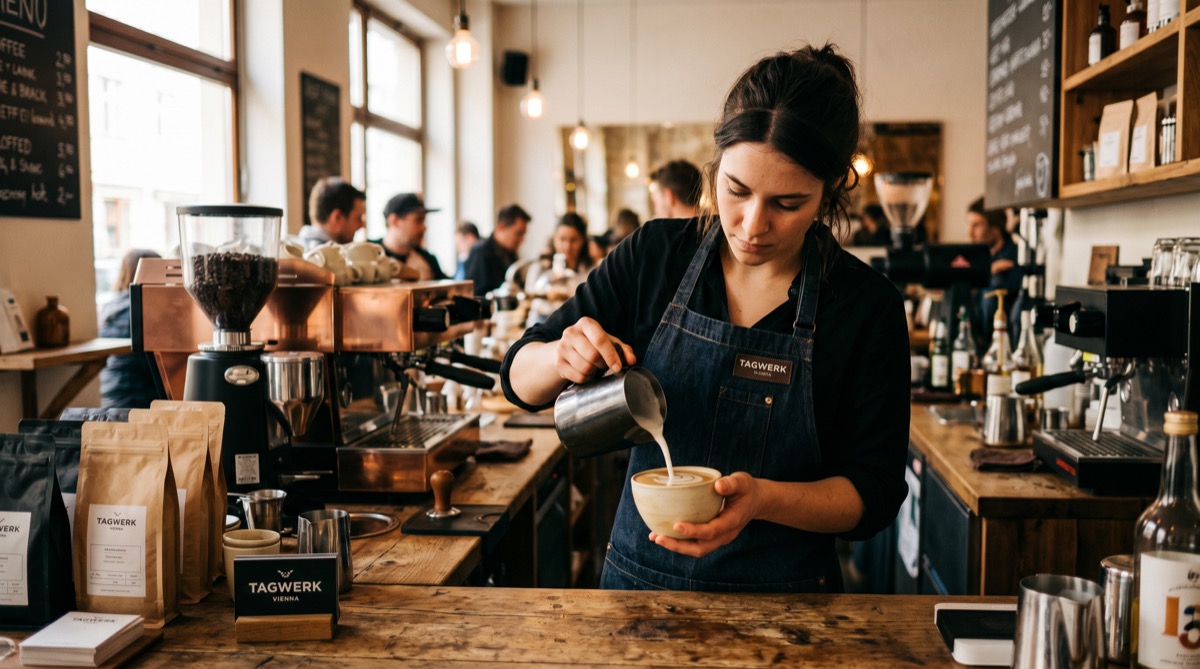 Barista an der TAGWERK. Bar